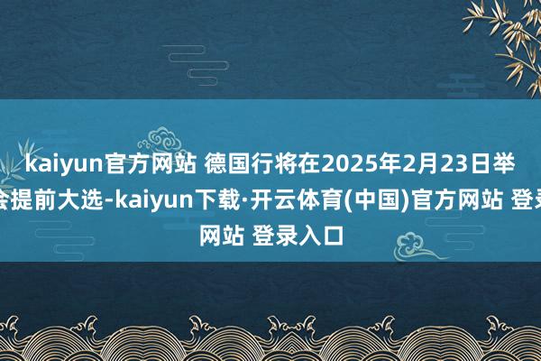 kaiyun官方网站 德国行将在2025年2月23日举行议会提前大选-kaiyun下载·开云体育(中国)官方网站 登录入口