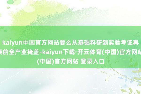 kaiyun中国官方网站要么从基础科研到实验考证再到产物转换的全产业掩盖-kaiyun下载·开云体育(中国)官方网站 登录入口