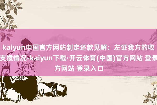 kaiyun中国官方网站制定还款见解：左证我方的收入和支拨情况-kaiyun下载·开云体育(中国)官方网站 登录入口