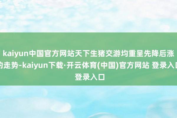 kaiyun中国官方网站天下生猪交游均重呈先降后涨的走势-kaiyun下载·开云体育(中国)官方网站 登录入口